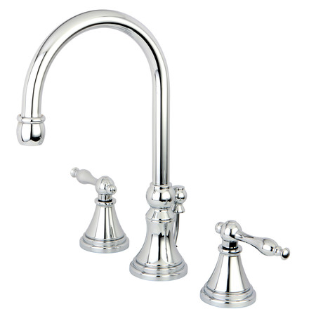 KINGSTON BRASS 8" Widespread Bathroom Faucet, Chrome KS2981NL